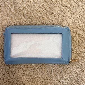Blue Wallet with Clear Window
